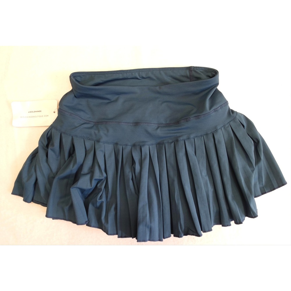 Goldhinge Skort Womens S Blue Pleated High Waist Athletic Tennis Gym Workout
